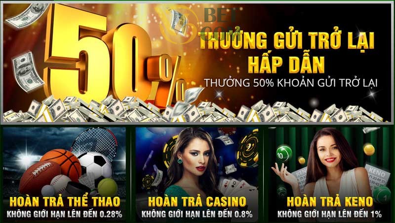 Nhận thưởng hấp dẫn khi gửi tiền lại V9bet