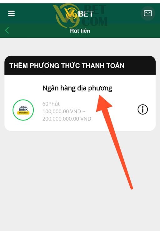 Chọn ngân hàng địa phương để bắt đầu