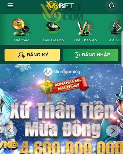 Truy cập vào website nhà cái V9Bet