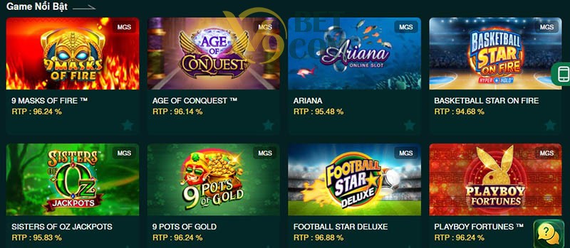 Quay số và games V9bet