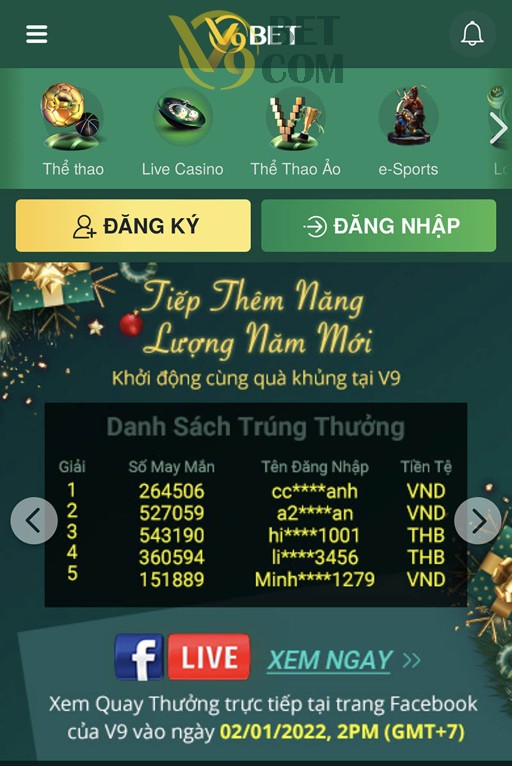 Truy cập website nhà cái V9bet